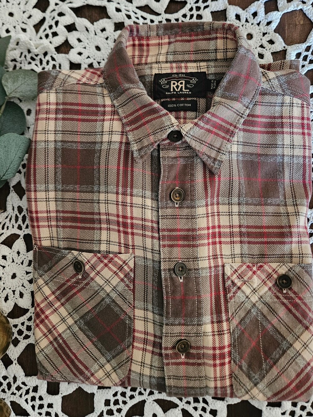 RRL Double RL Plaid Flannel Shirt Vintage Americana Lumberjack Gorpcore Size 4
